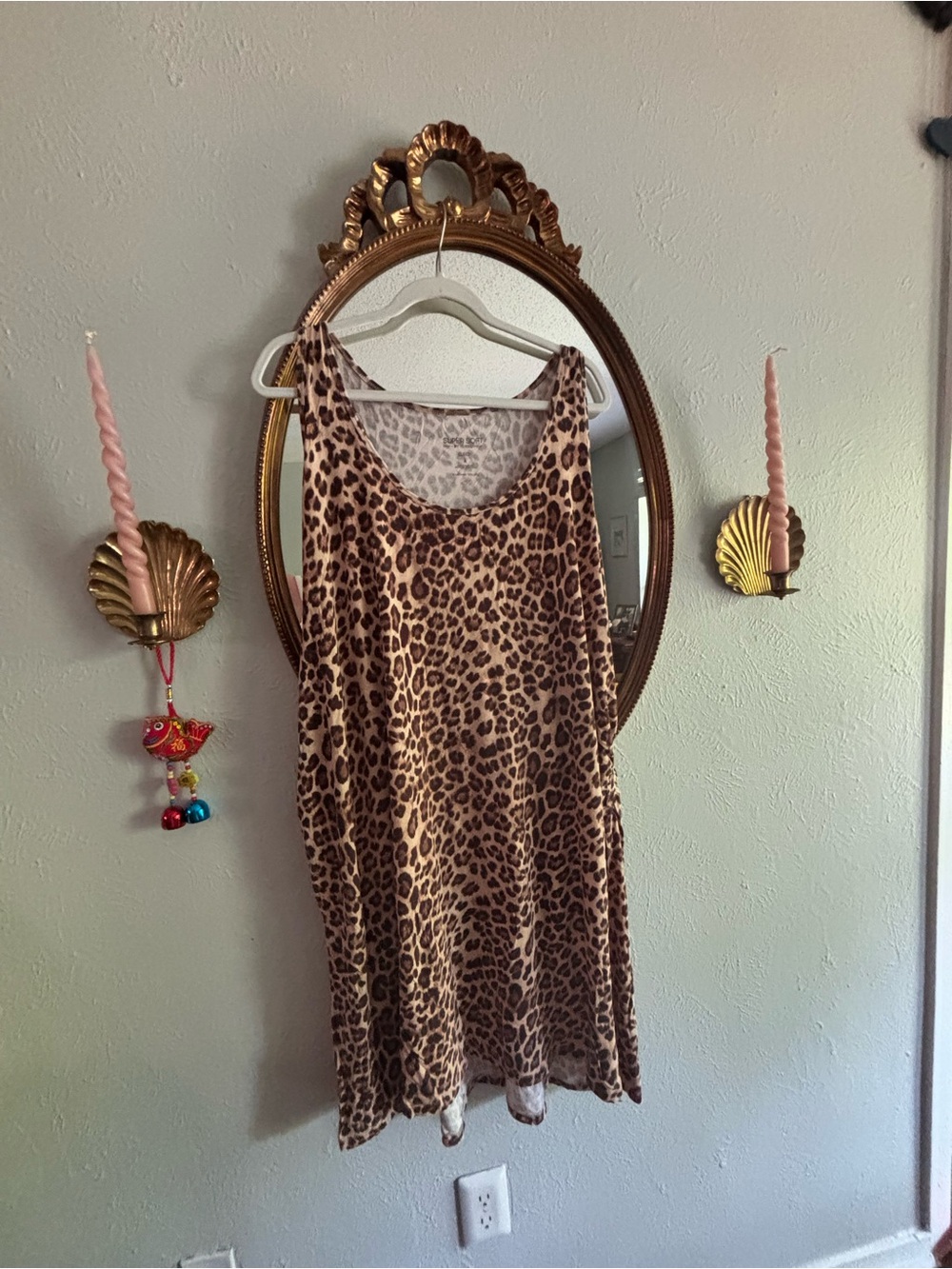 torrid Leopard Print Sleep Tank in Beige and Gray
